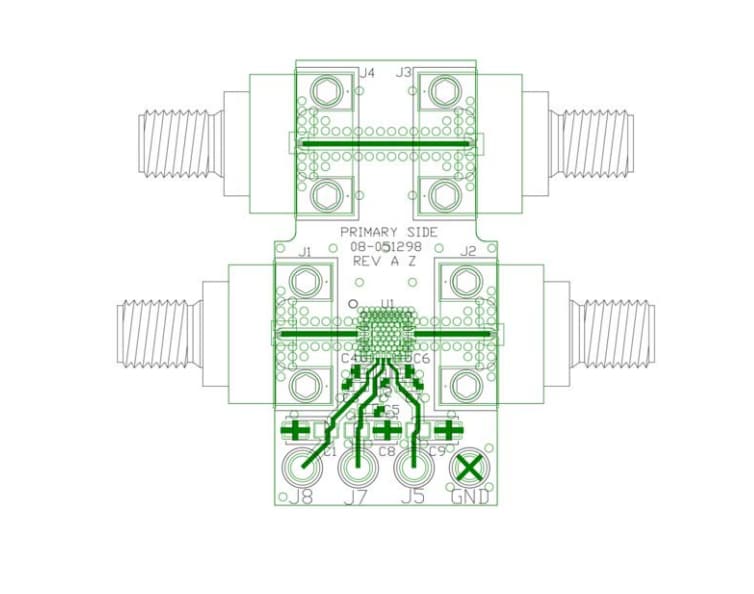 位置电路 - Analog Devices Inc. ADMV8420-EVALZ评估板